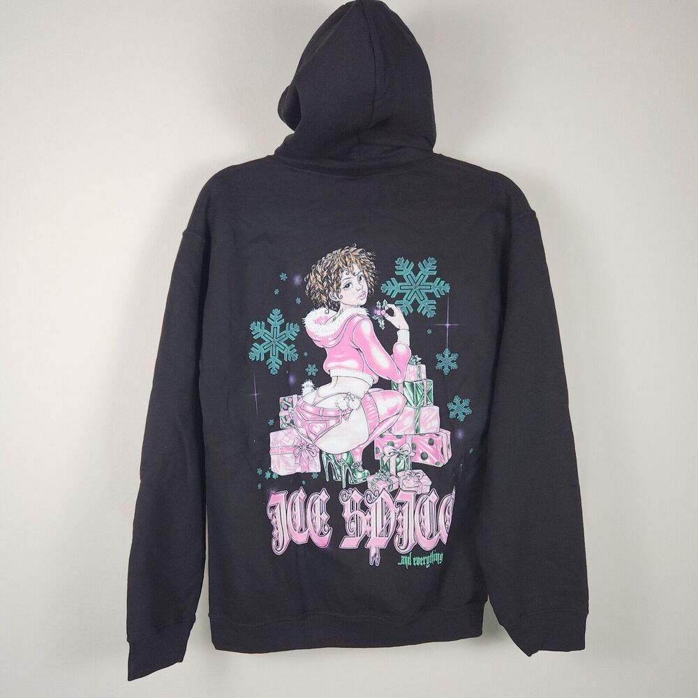 Ice Spice Holiday Pullover Hoodie Black Pink Hoodie Adult Small New